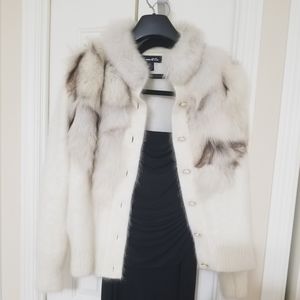 Angora bottom up sweater /coat